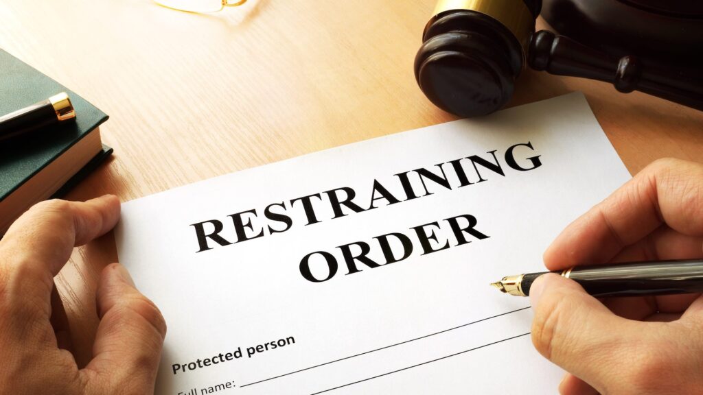 Document With The Name Restraining Order.